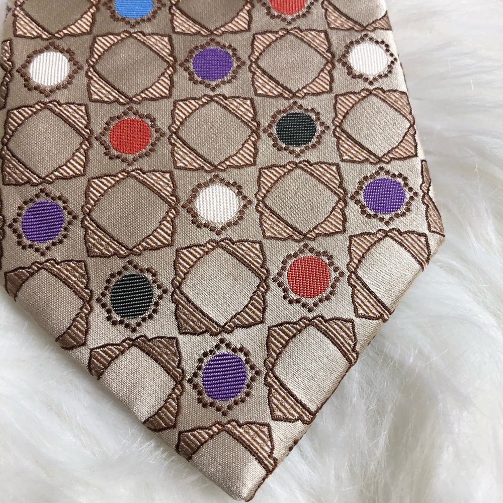 Steve Harvey Geometric Print Necktie Multicolored